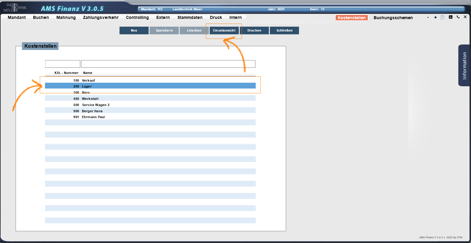 Kostenstellen_Listenansicht