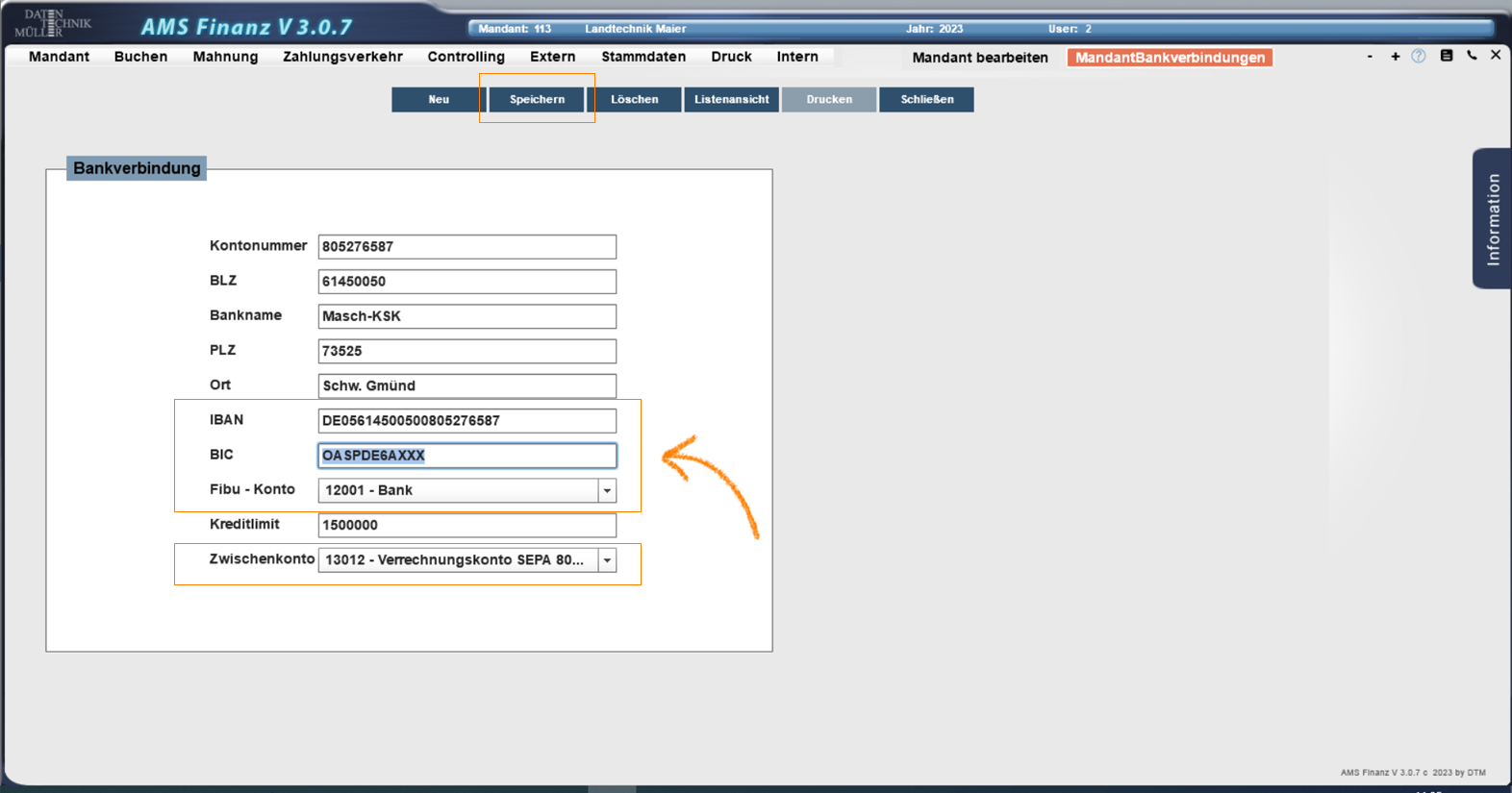 Mandant_bearbeiten_Bankverbindung