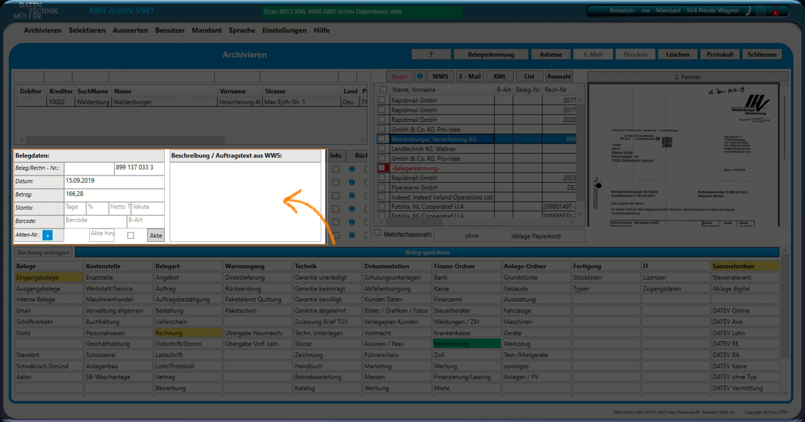 Archivieren_Dokumentendaten
