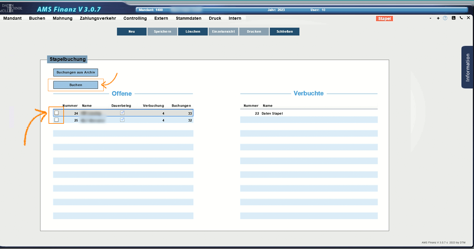 Buchen-Stapelbuchung-verbuchen