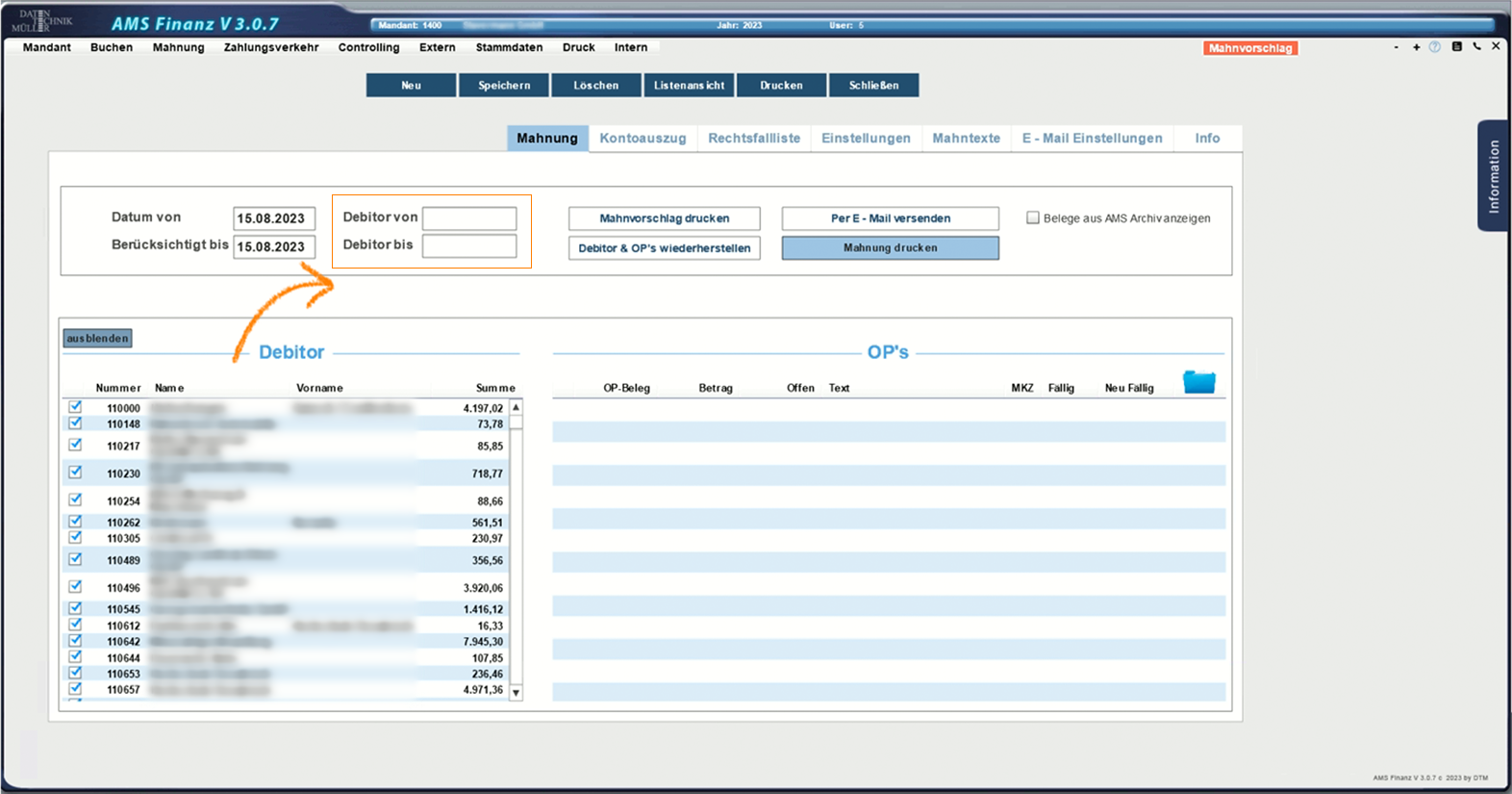 Mahnvorschlag_Anzeige-Debitoreinschränkung