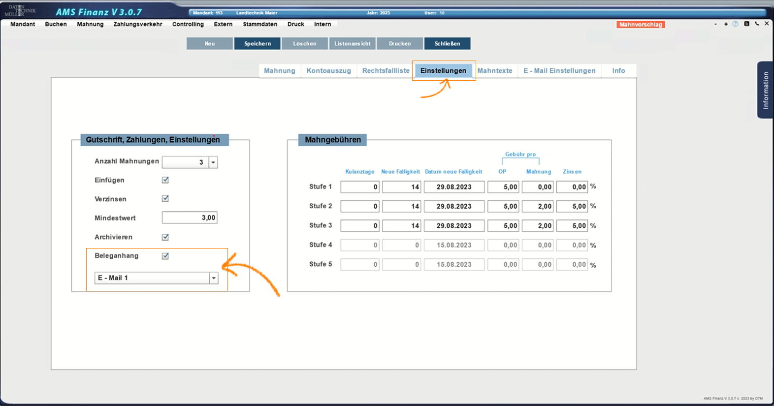 Mahnvorschlag_Einstellungen-Beleganhang