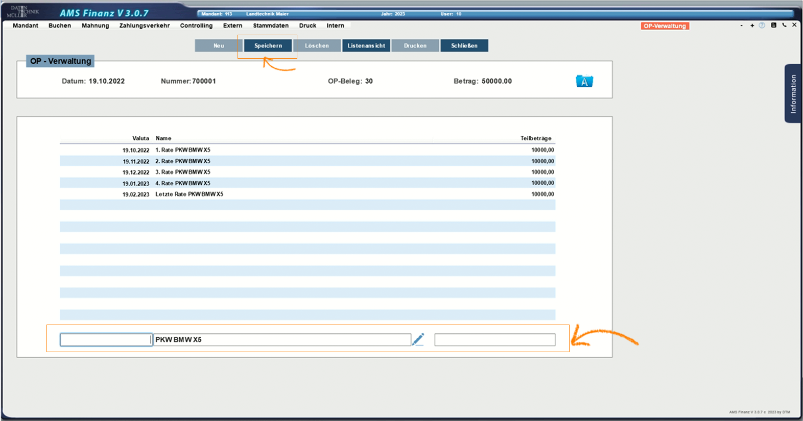 OP-Verwaltung_KreditorAusgleichBearbeitungsmaske