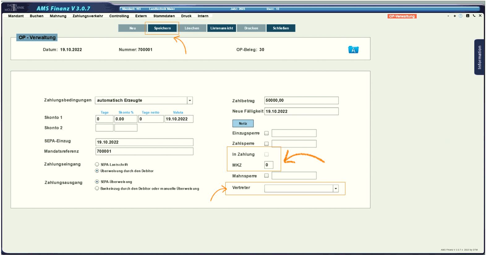 OP-Verwaltung_OPDebitor_Speichern