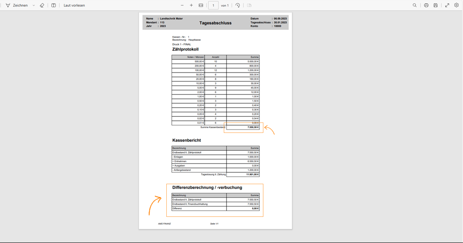 Kassenabschlass_Druck