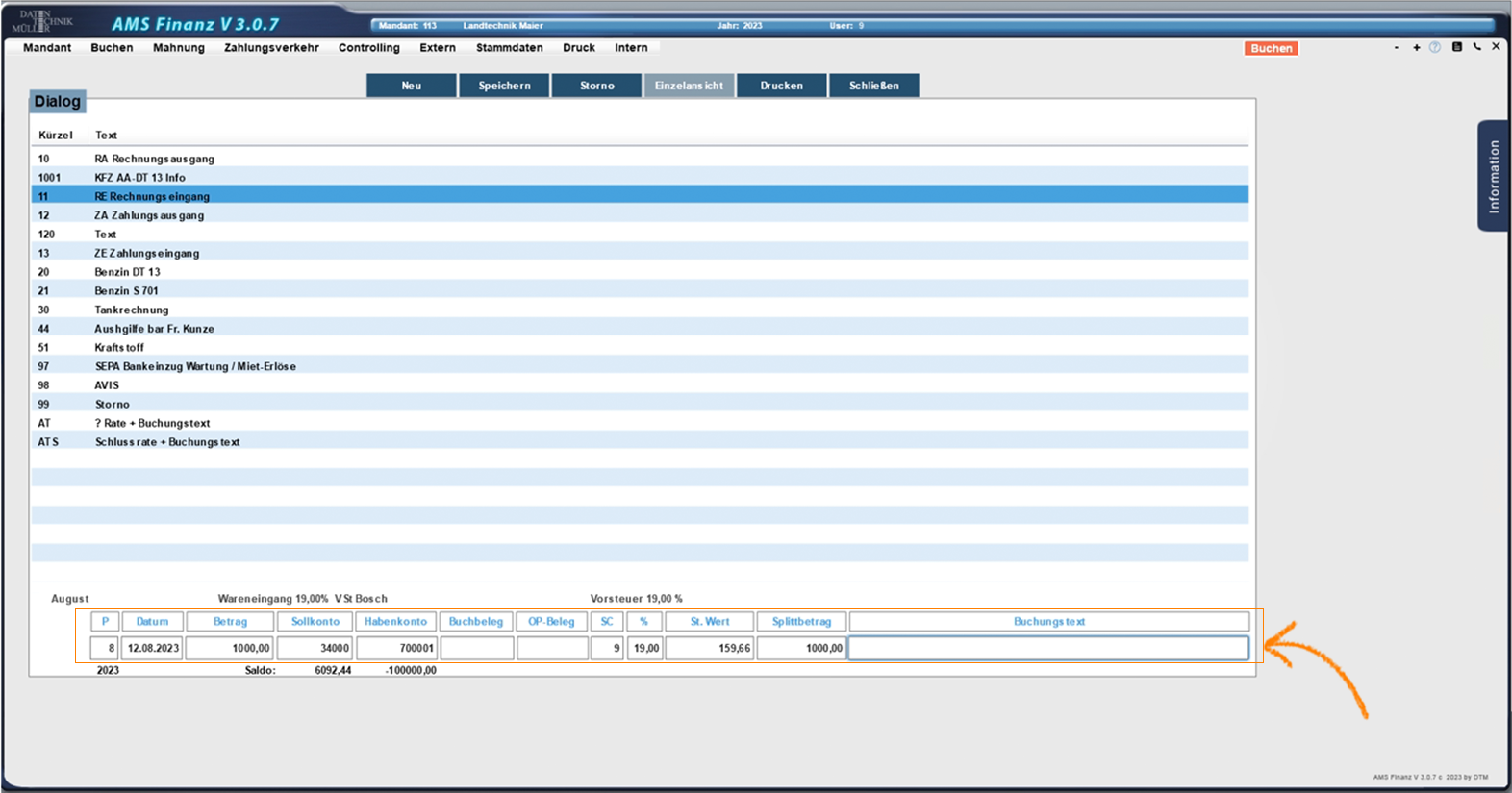 Erfassungszeile_Buchungstext